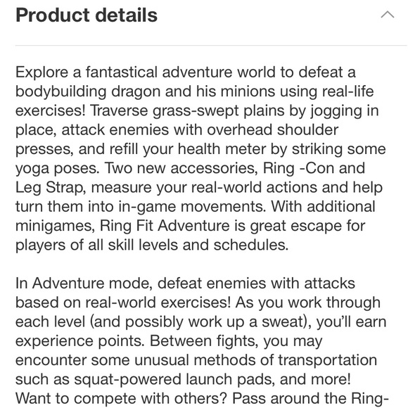 Nintendo Switch RingFit Ring Fit Adventure Video Game NIB - Picture 6 of 8